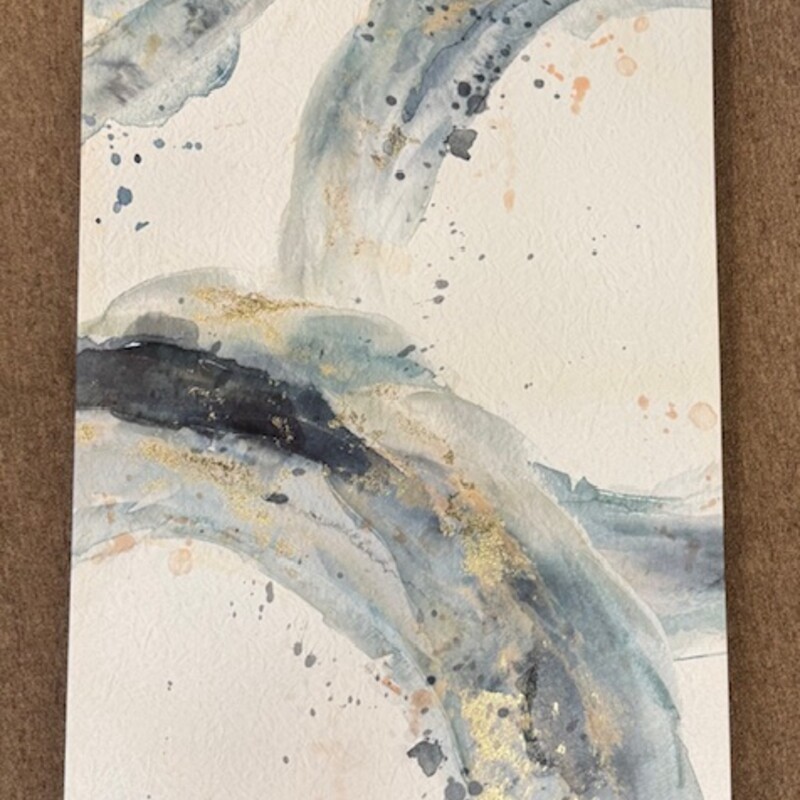Abstract Foiled Modern Canvas
Blue White Gold Size: 24 x 36H