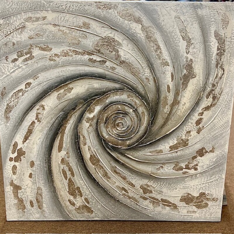 Textured Spiral Modern Canvas
Gray White Size: 40 x 40H