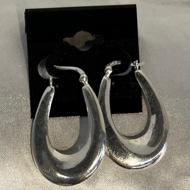 925 Thick Oval Hoops