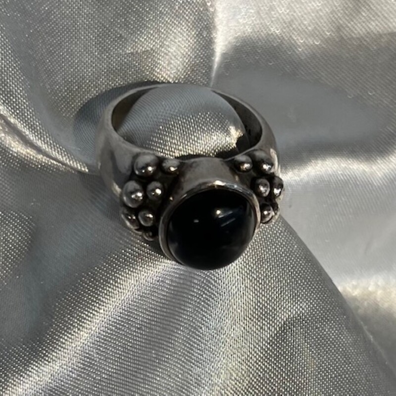 925 Onyx Bubble Ring