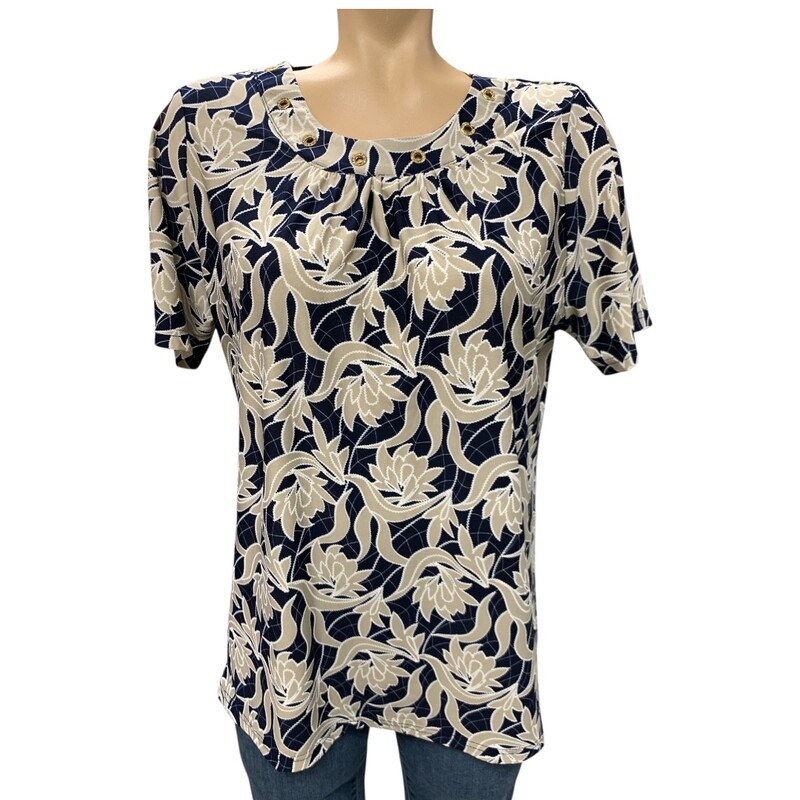 Fiori NWT, Nvy/tan, Size: L
