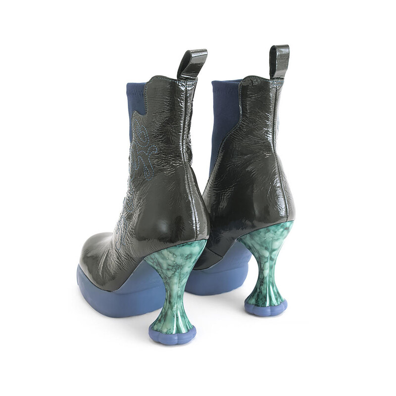 JOhn Fluevog Boots, Blue/blk, Size: 7