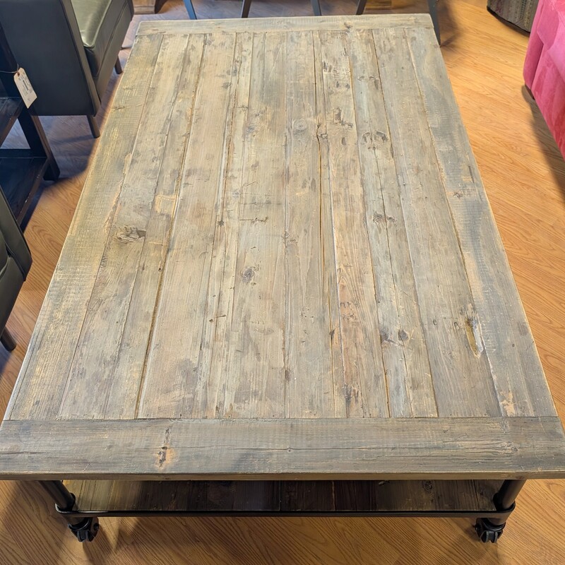 RH Dutch Industrial Coffee, Wood, Metal<br />
63 x 39 x 17.5h