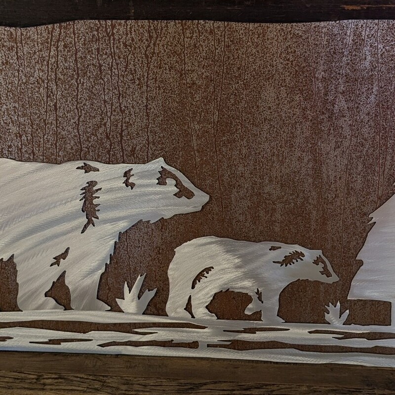 Metal Wall Art 2 Bears