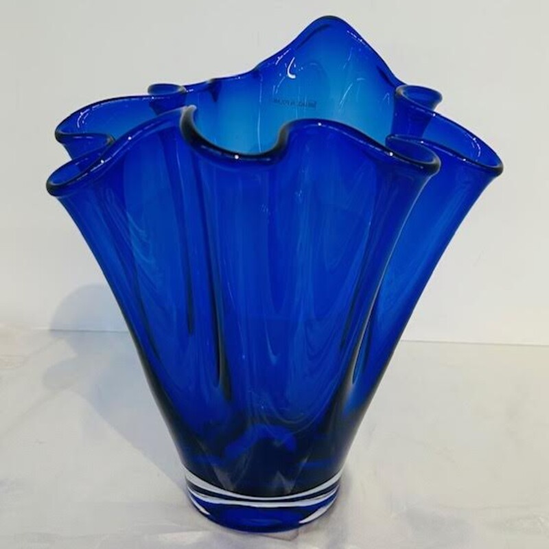 Polish Glass Ruffle Vase