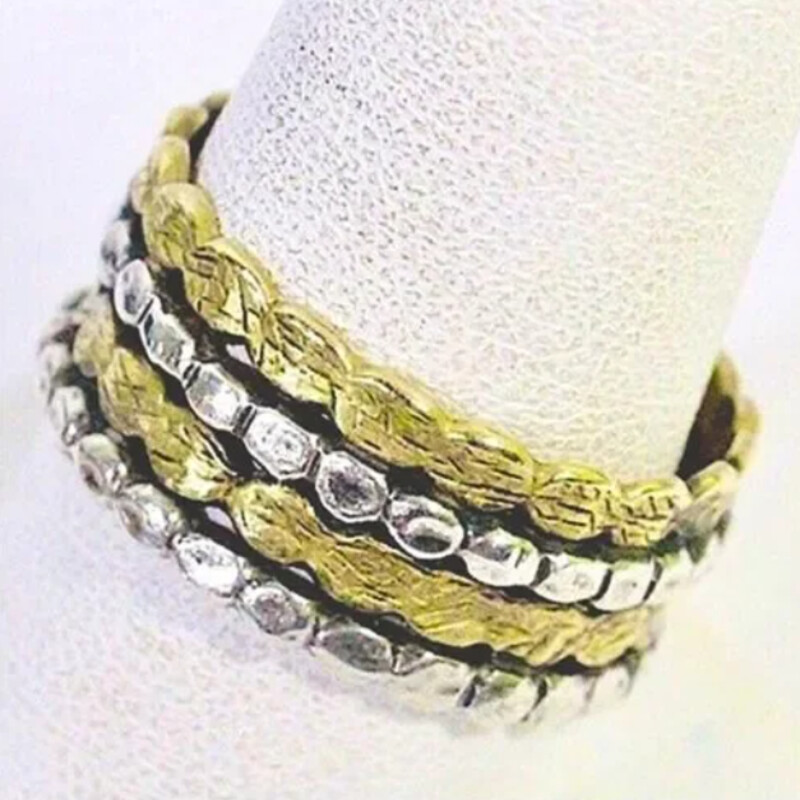 925Silpada 2 Tone Stack