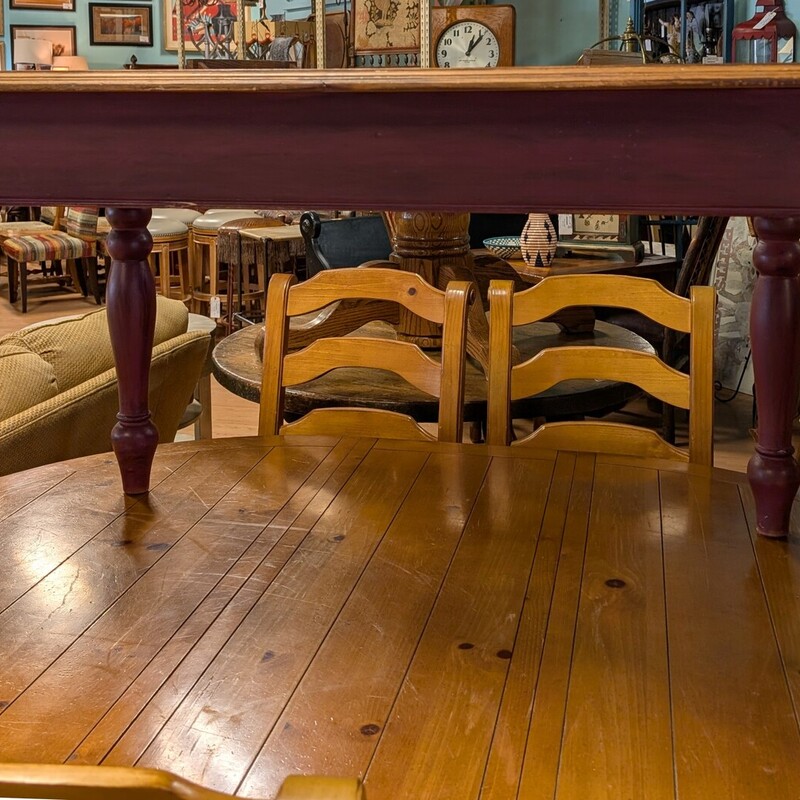 Pine Kitchen Table, Red Legs
36 x 60