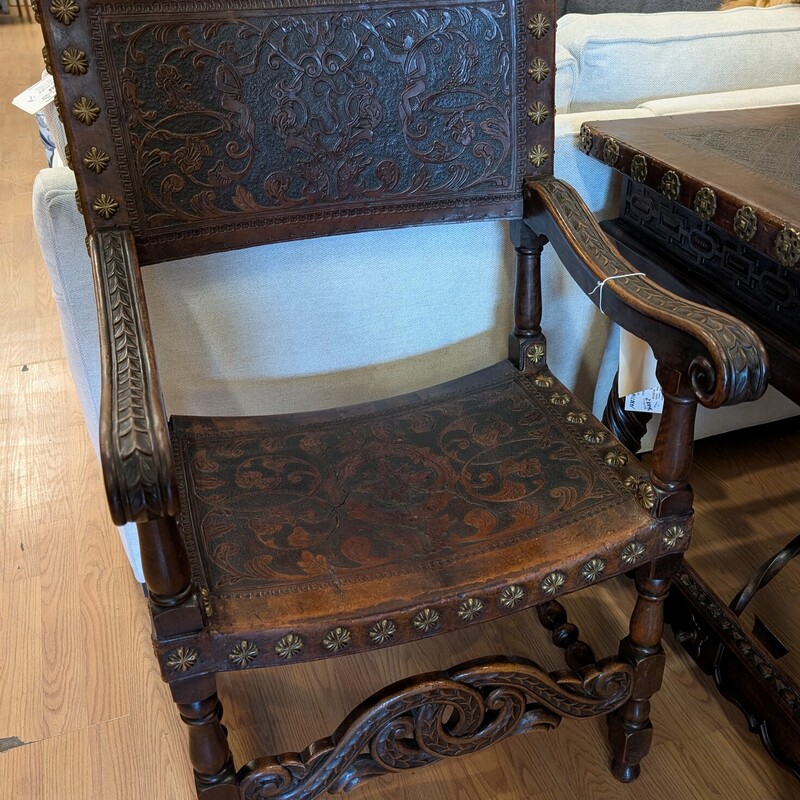 Spanish Embossed Armchai
