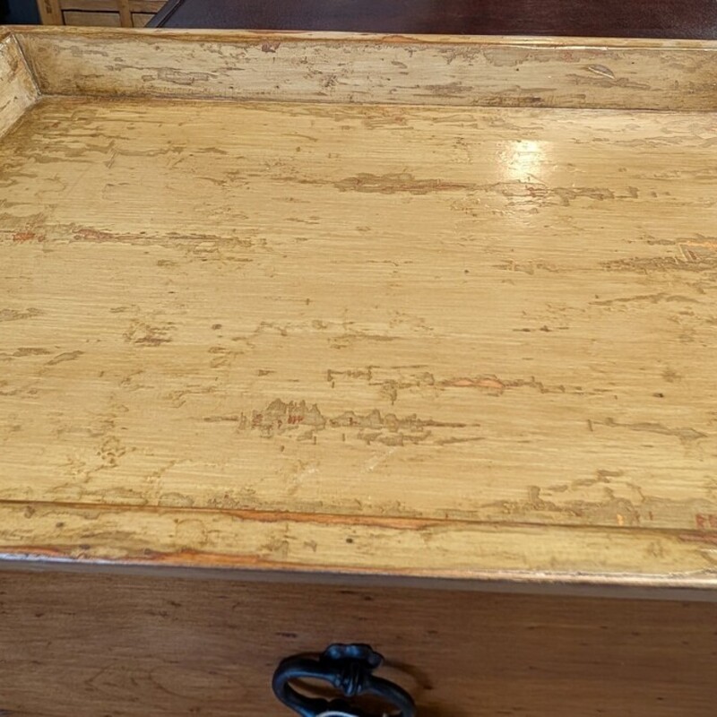 Tray Topped Side Table, Tan/Brn, Drawer<br />
24 x 18 x 29h