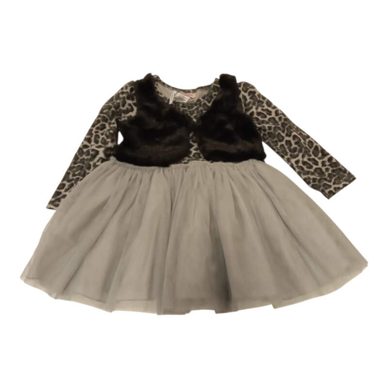 Long Sleeve Dress: Grey/B