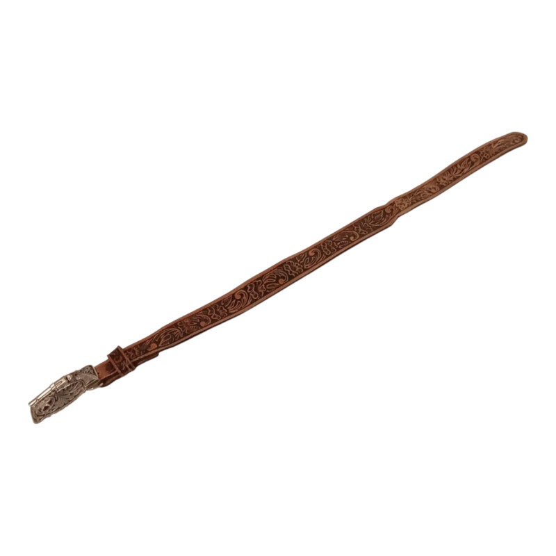 Leather Belt W/Gun Buckle