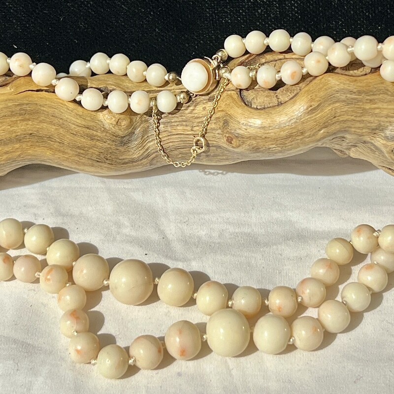 2 Strand Angel Coral Necklace