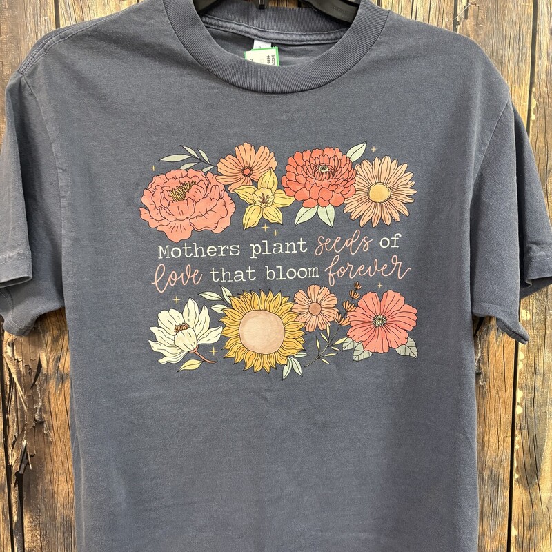 Blue Flower Mothers Tee, Size: S