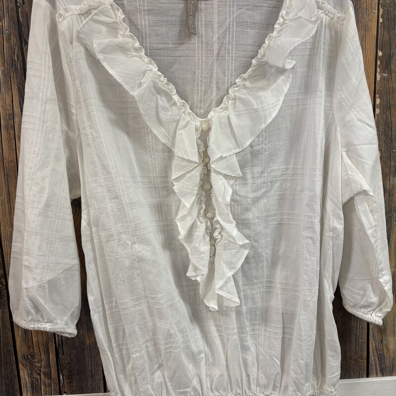 White Ruffle Shirt