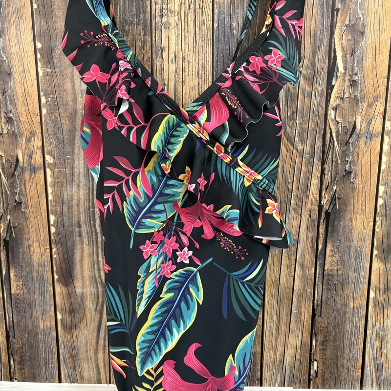 Black Tropical 1 Piece, Size: L