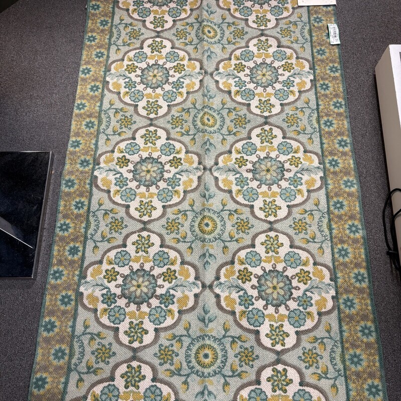 NWT Teal & Yellow Rug