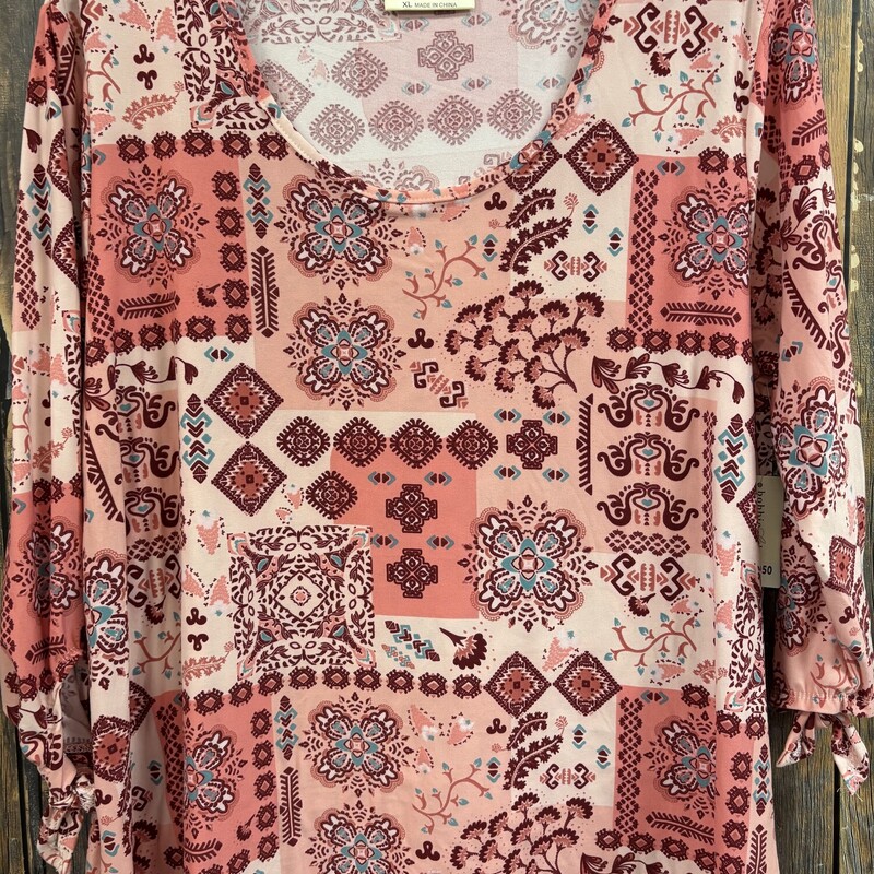 NWT Pink Decorative Top, Size: XL