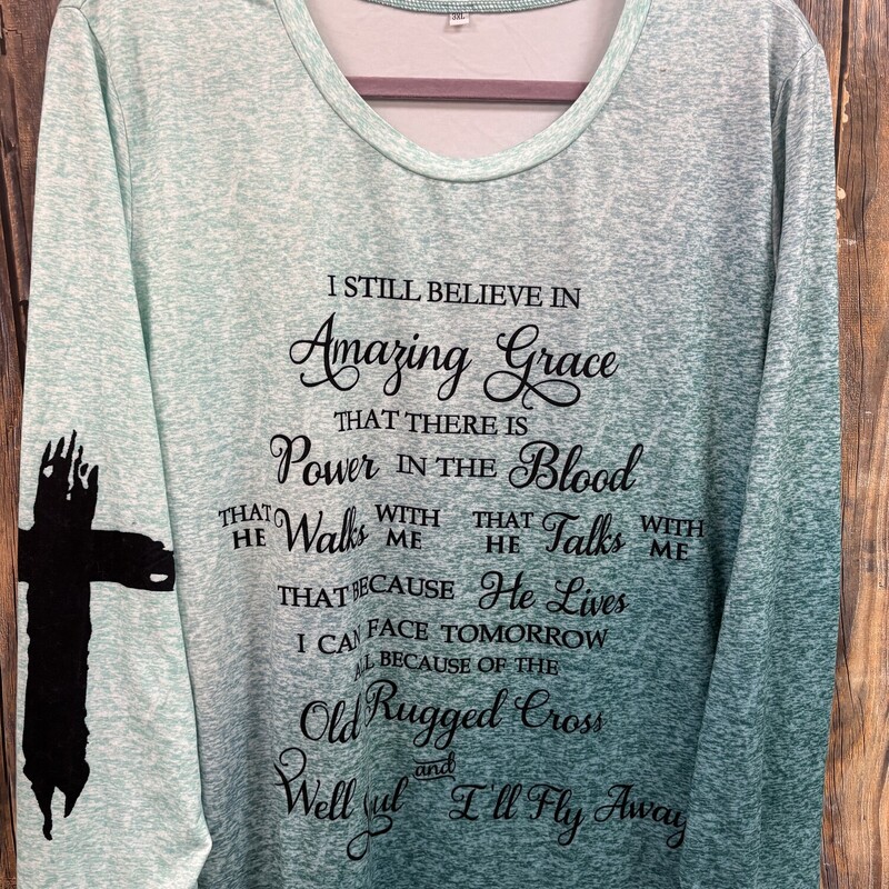 Teal Amazing Grace Tee, Size: 3XL