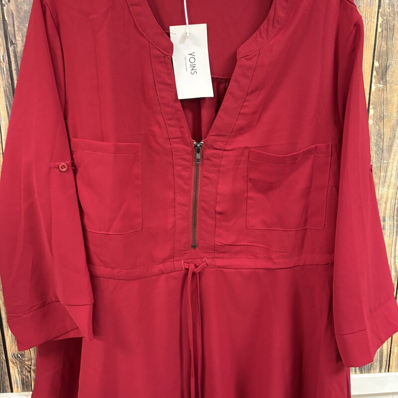 NWT Mid Sleeve Red Shirt, Size: 2X