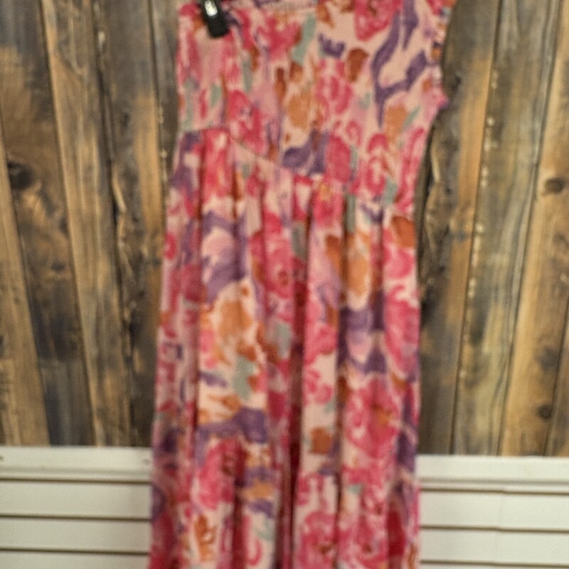 One Sleeve Flower Dress, Size: M
