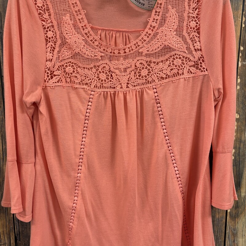 Coral Cochet Top, Size: M
