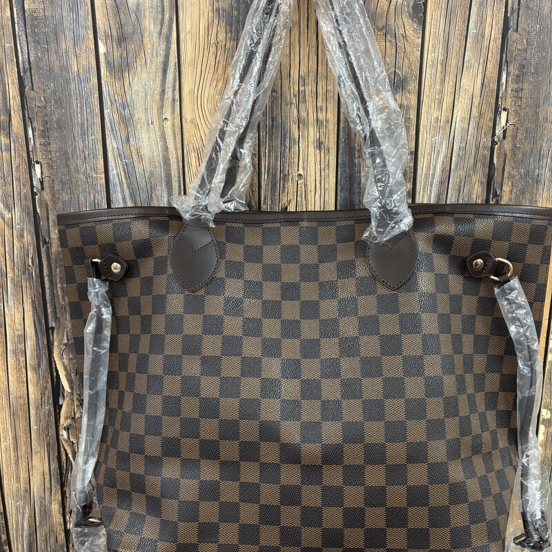 Brown Check Designer Bag