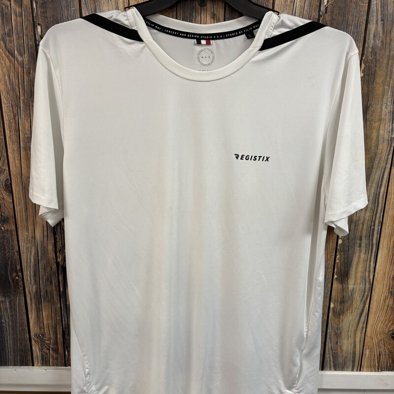 White Registix Tee, Size: L