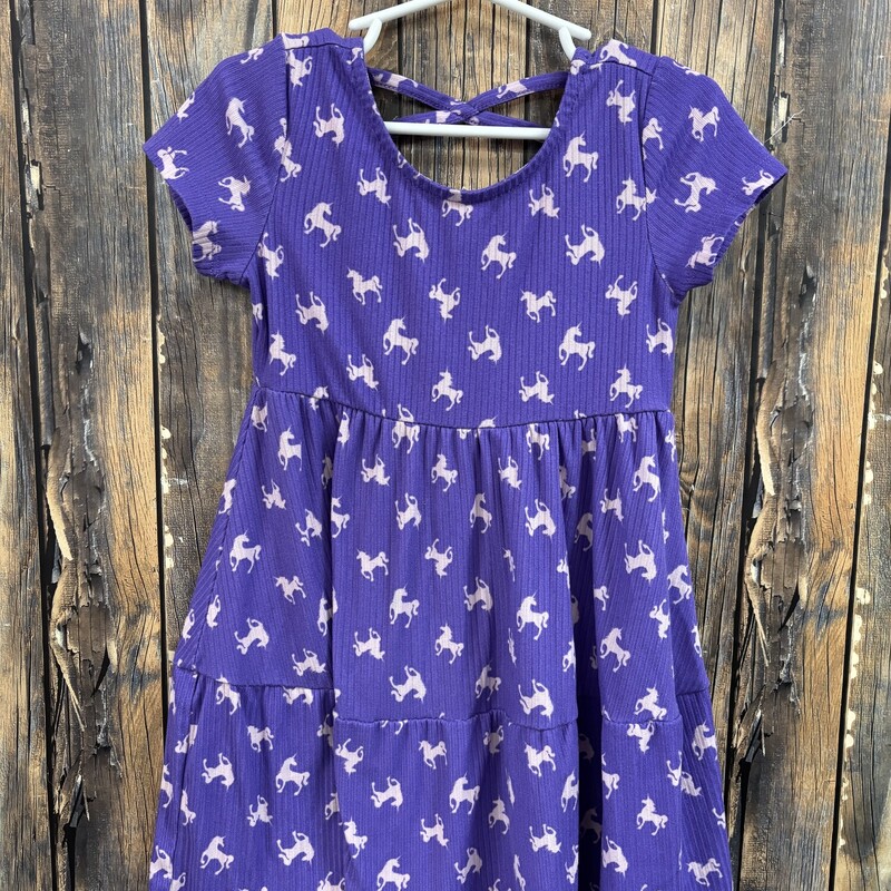 Purple Unicorn Dress, Size: 4