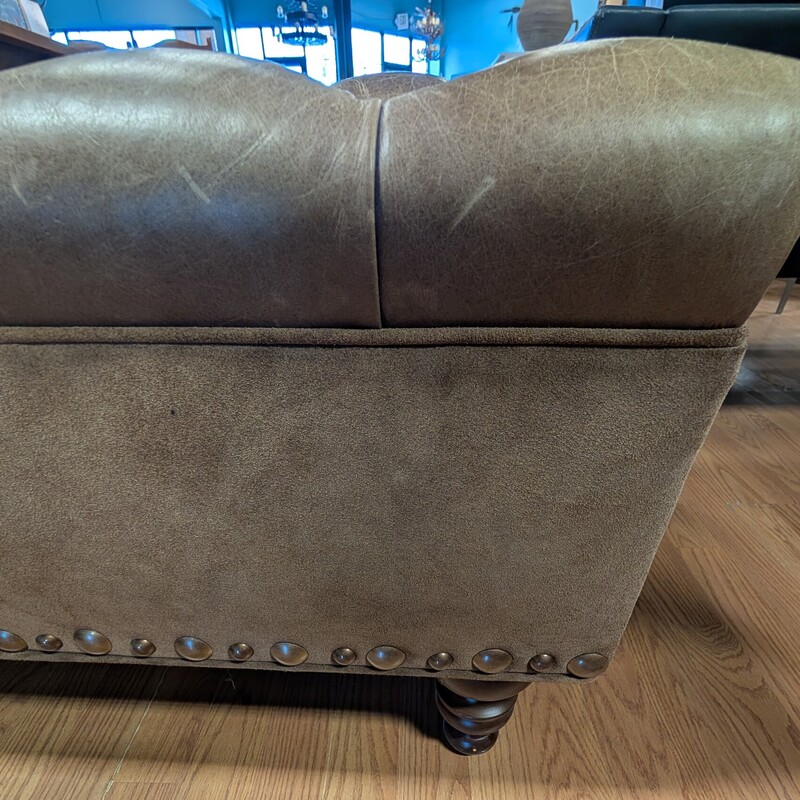 Studded Ottoman, Brown
29 x 23 x 18h