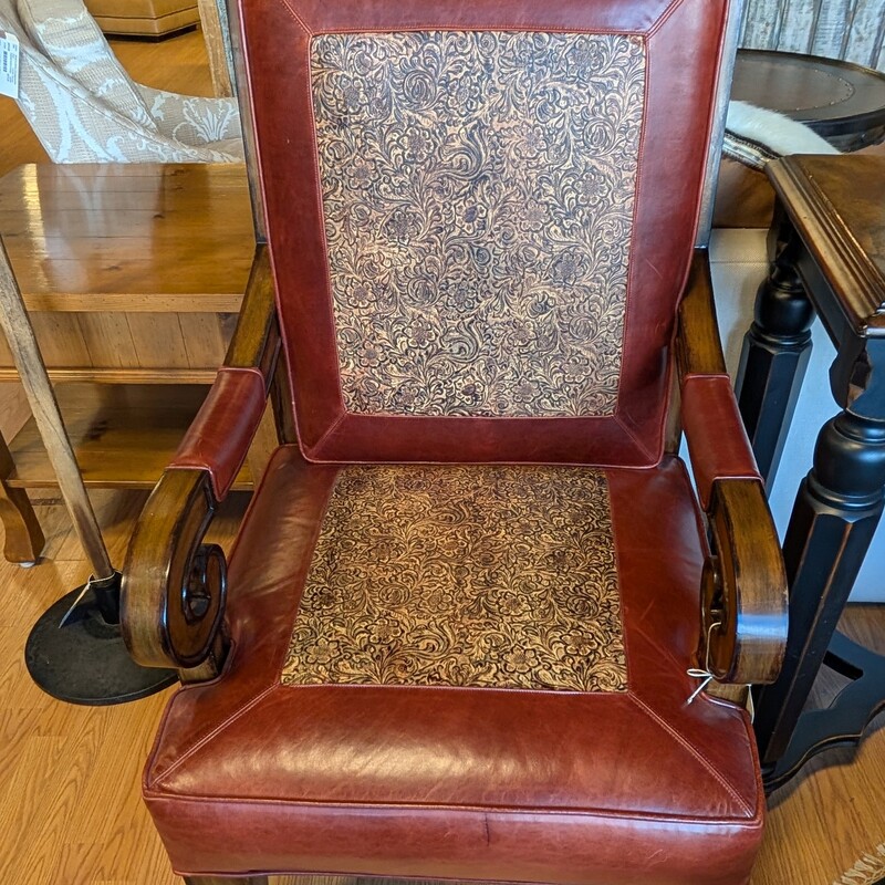 Embossed Leather Arm