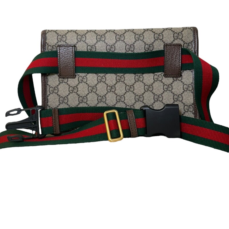 Gucci Neo Vintage Supreme Belt Bag<br />
<br />
Style Code: 493930 520981<br />
<br />
Dimensions: 9 L X 7 H inches<br />
<br />
In very good condition. Some interior wear.<br />
<br />
Does not come with original dust bag or box.