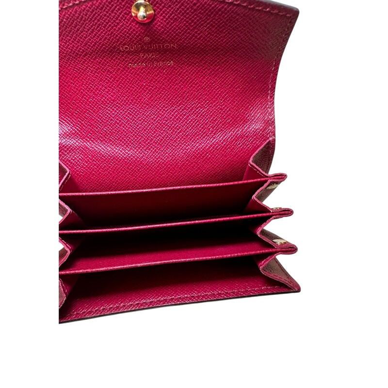 Louis Vuitton Sarah Multicartes Fuchsia  Wallet<br />
<br />
Date Code:SP1137<br />
<br />
Dimensions: 4 L X 3 H inches<br />
<br />
In very good condition. Some scratching on the hardware.<br />
<br />
Does not come with original dust bag or box.