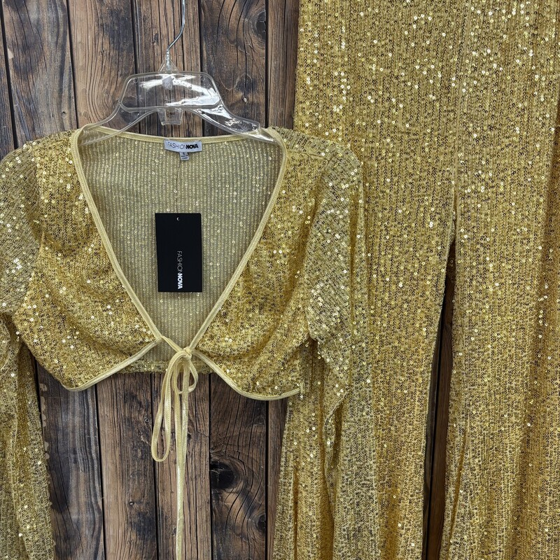 NWT Gold Sequin Set, Size: S