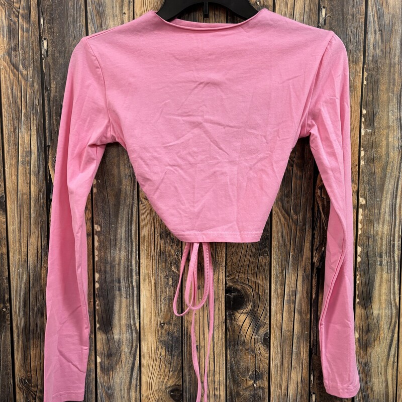 Pink Open Back Top, Size: S