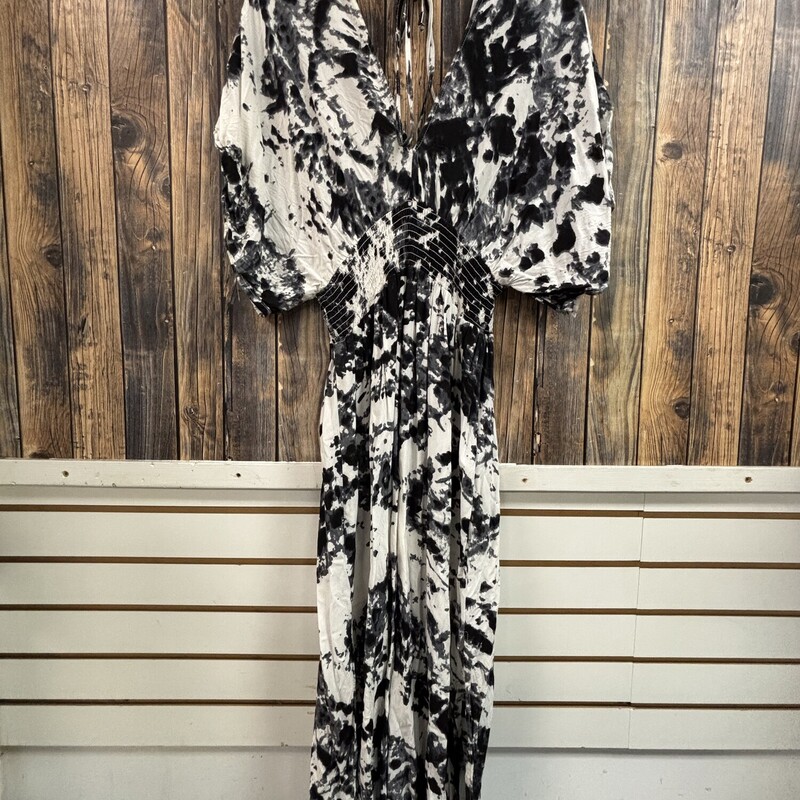 B&W  Maxi  Dress, Size: L