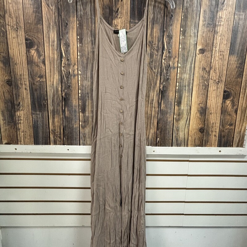Tan Button Dress, Size: S