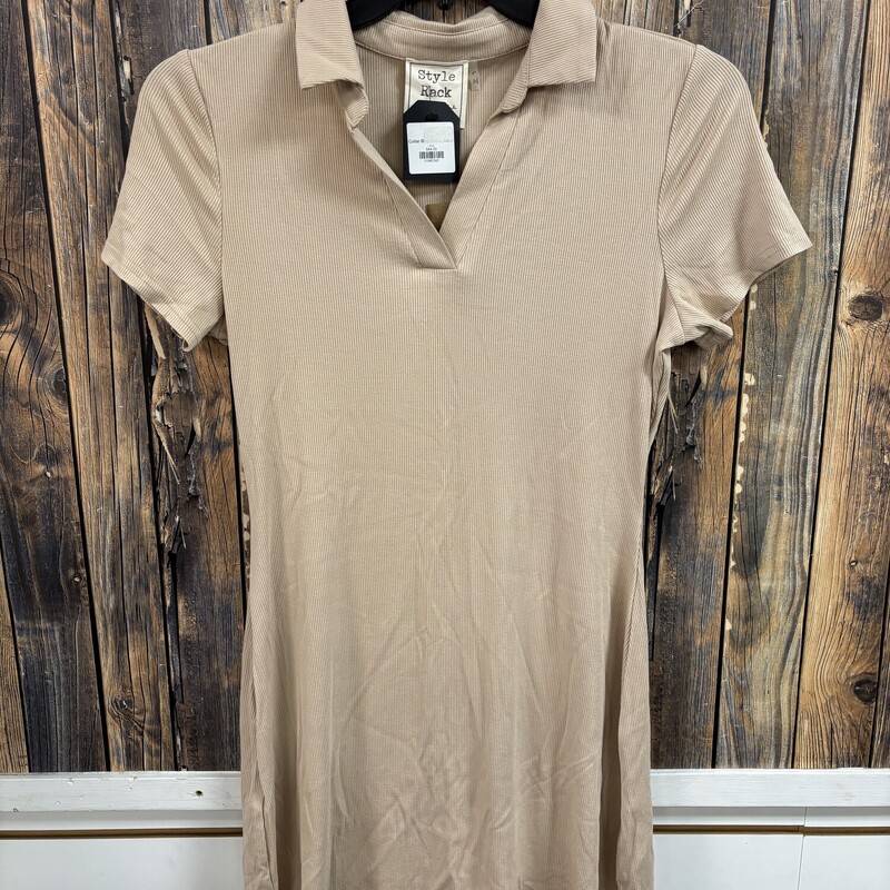NWT Collar Cream Dress, Size: L
