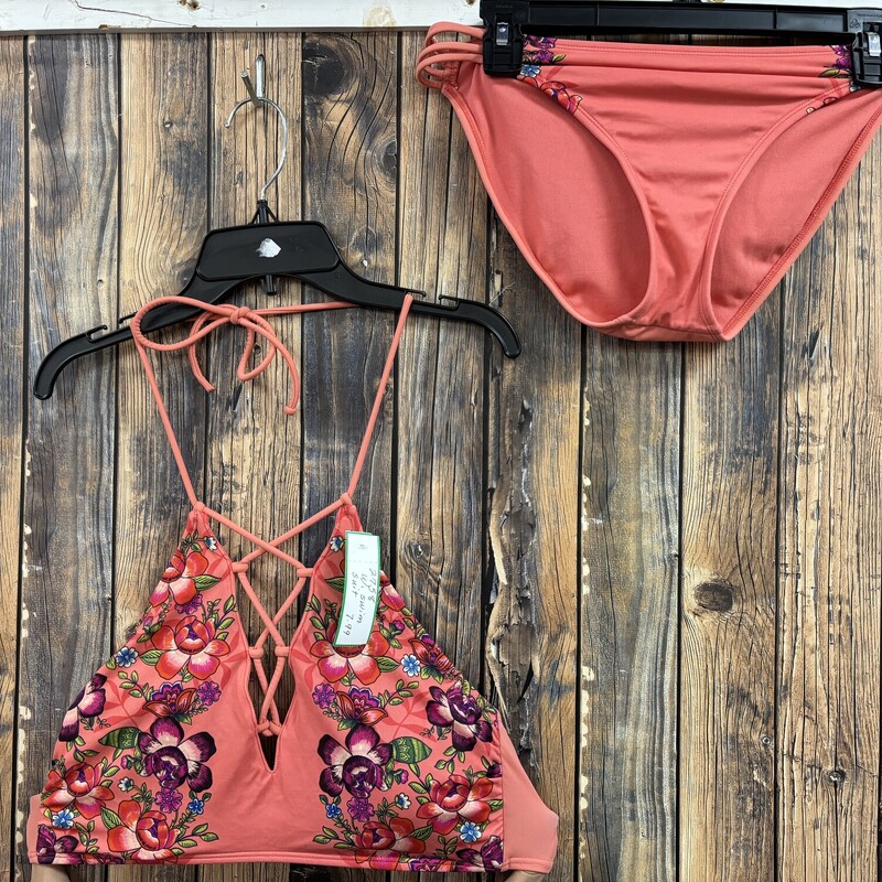 Coral Floral Swimset, Size: L