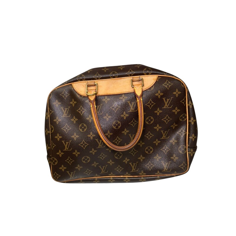 Louis Vuitton Deauville Monogram<br />
<br />
Dimensions:10.25 H x 13.75 L inches<br />
<br />
In very good condition. Some marks on the leather and some minor corner wear. Some interior marks.<br />
<br />
Does not come with original dust bag or box,