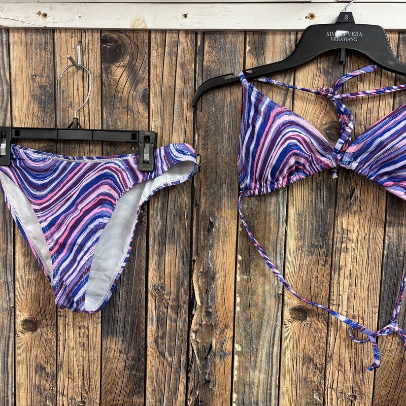 Blue/Pink Swirl Swim Suit, Size: M