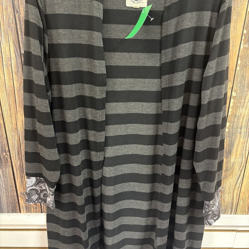 Gray Stripe Over Shirt, Size: 2