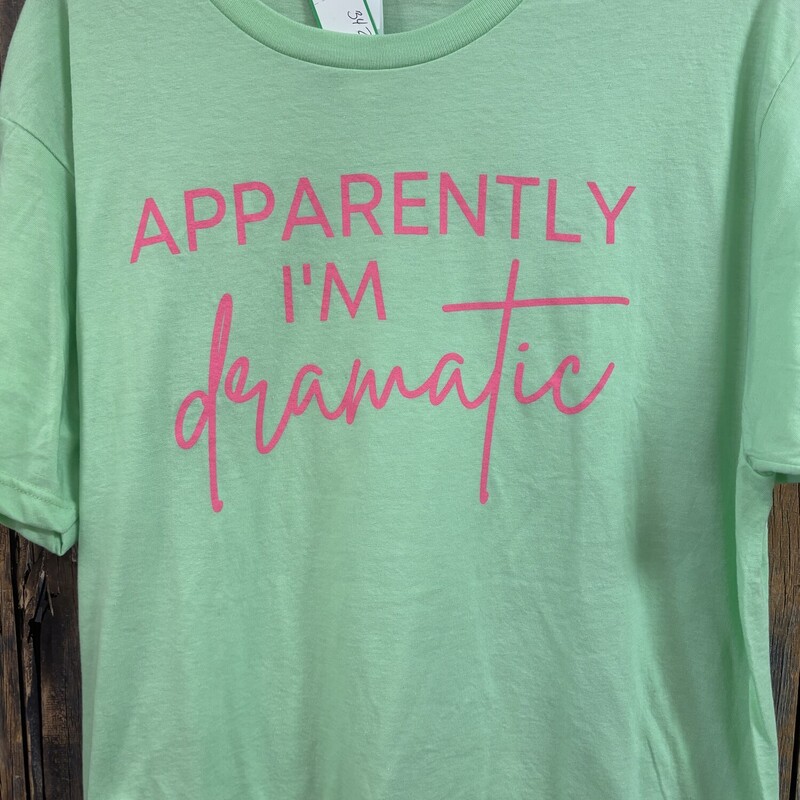 Green Dramatic Tee, Size: Large