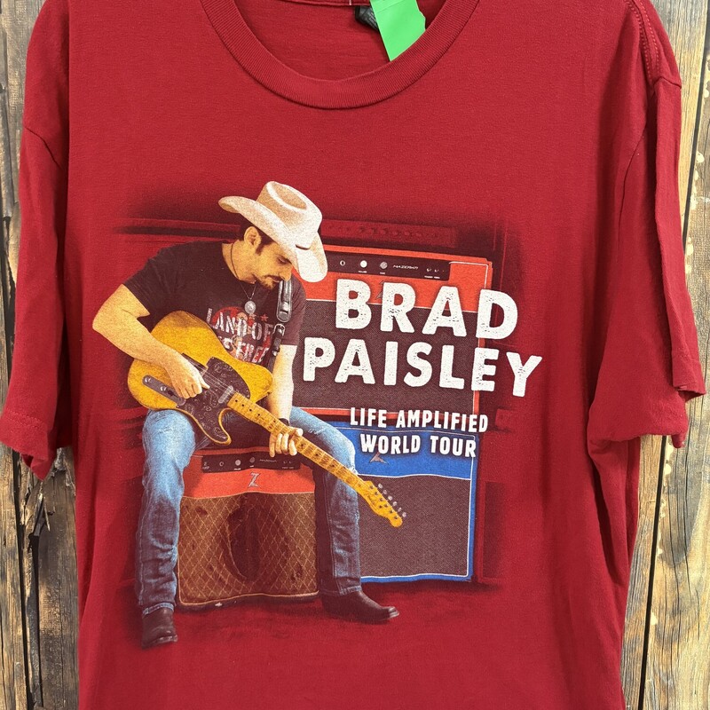 Red Brad Paisley Tee, Size: Xl
