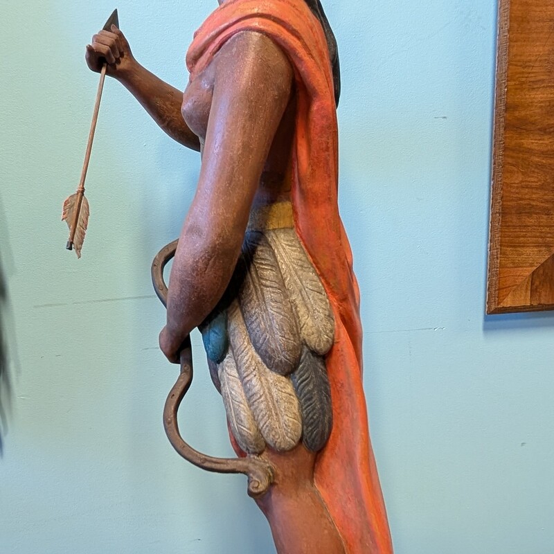 Samuel Robb/WM Demuth, Cigar, NA Figure
Cigar Store 1850
Painted Zinc
13 x 12 x 35h