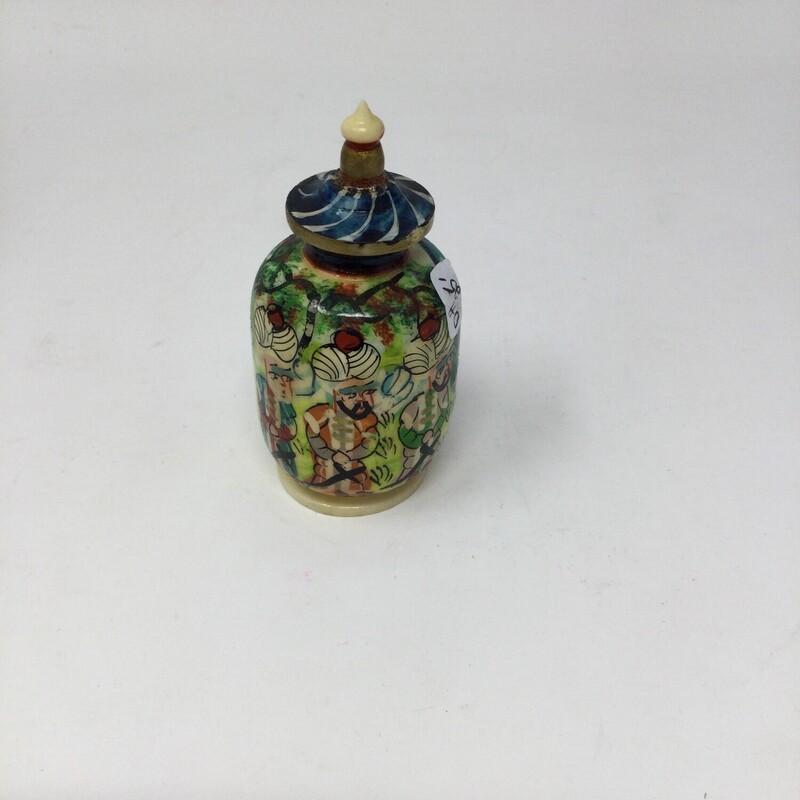 Little Ceramic Jar,
Multi,
Size: 3 X 1.5 In
