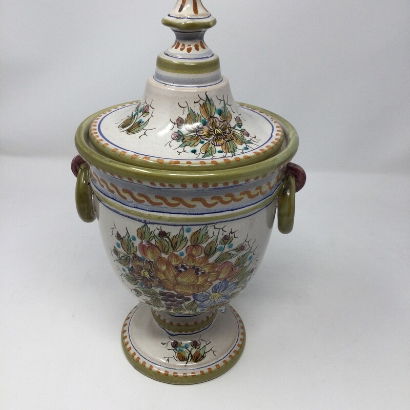 Made In Italy Ceramic Jar,
Multi,
Size: 11.5 X 7 In