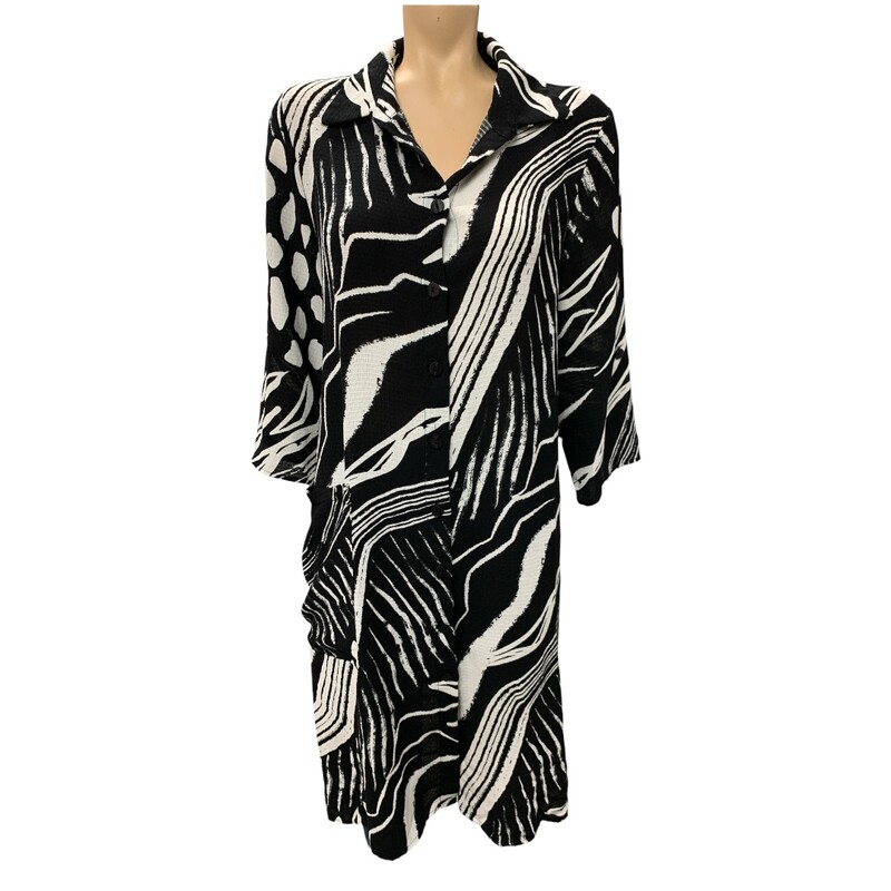 Compli K Dress, Blk/Whi, Size: M