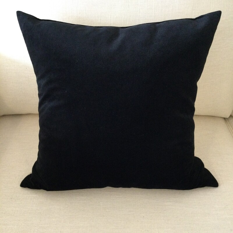 Velvet & Linen Toss Cushion,
Black/Sand,
Size: 20.5 X 20.5 In
