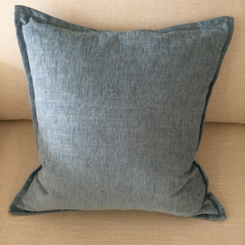 Shimmer Toss Cushion,
Aqua/Silver,
Size: 19 X 19 In