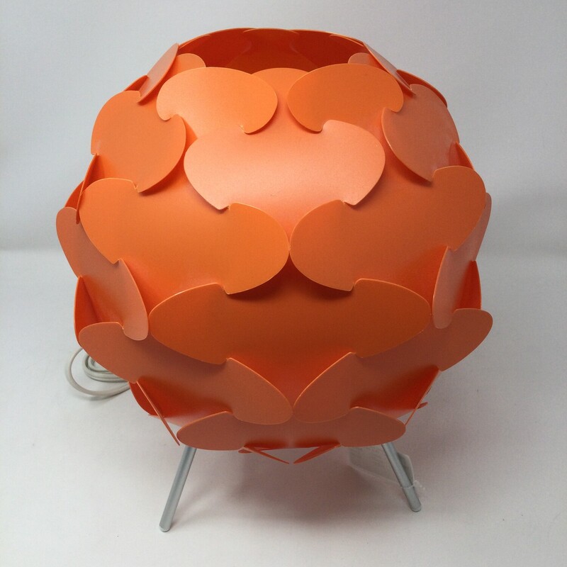 Globe Table Lamp,
Orange,
Size: 13 X 10 In